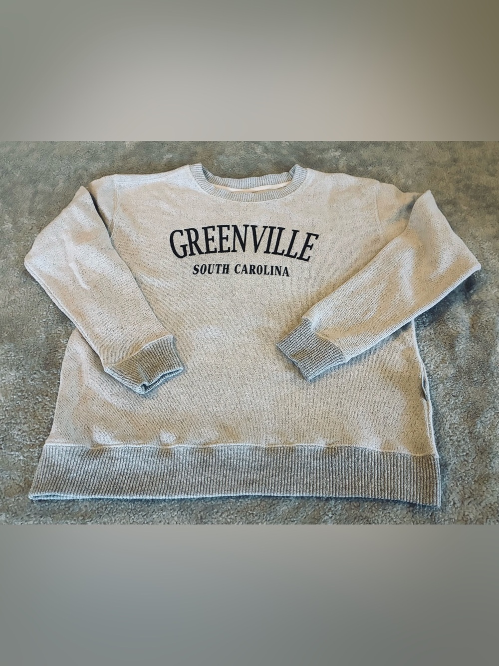 Women’s Baypointe Greenville South Carolina Crewneck Sweater Light Gray Size M